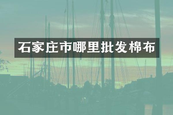 石家庄市哪里批发棉布