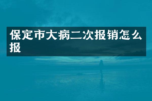 保定市大病二次报销怎么报