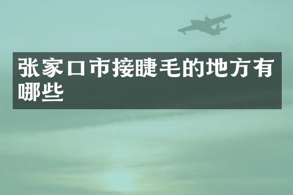 张家口市接睫毛的地方有哪些