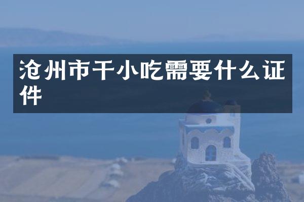 沧州市干小吃需要什么证件