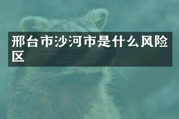 邢台市沙河市是什么风险区