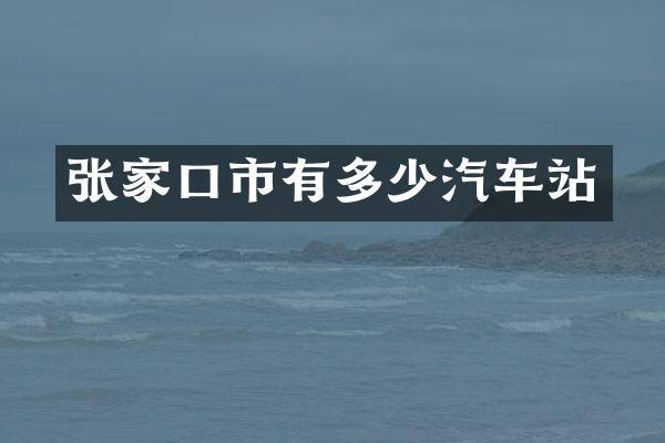 张家口市有多少汽车站