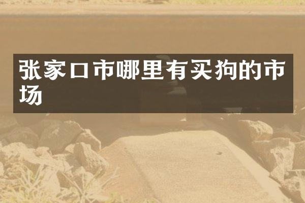 张家口市哪里有买狗的市场