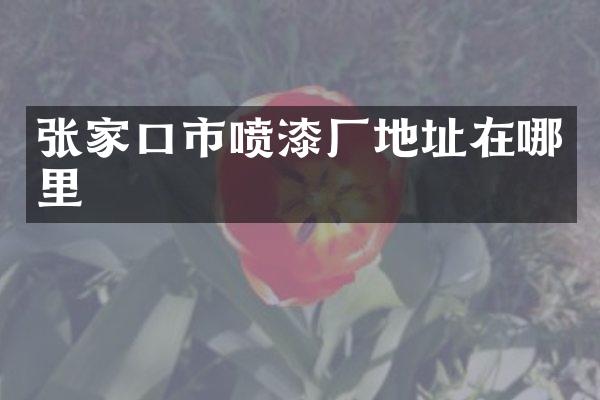 张家口市喷漆厂地址在哪里
