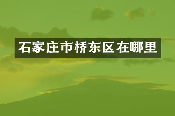 石家庄市桥东区在哪里