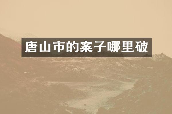 唐山市的案子哪里破