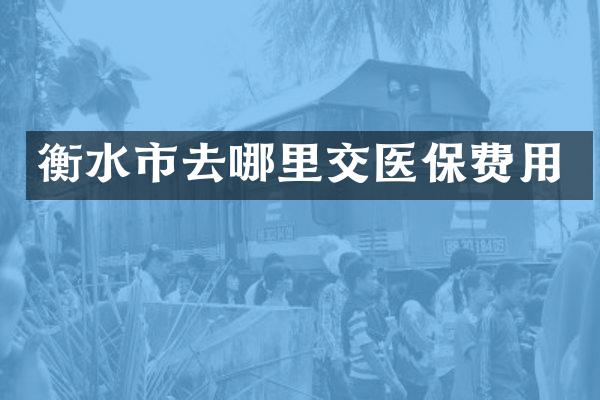衡水市去哪里交医保费用