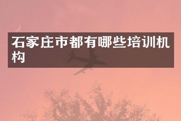 石家庄市都有哪些培训机构