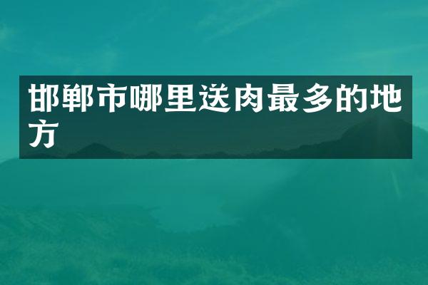 邯郸市哪里送肉最多的地方