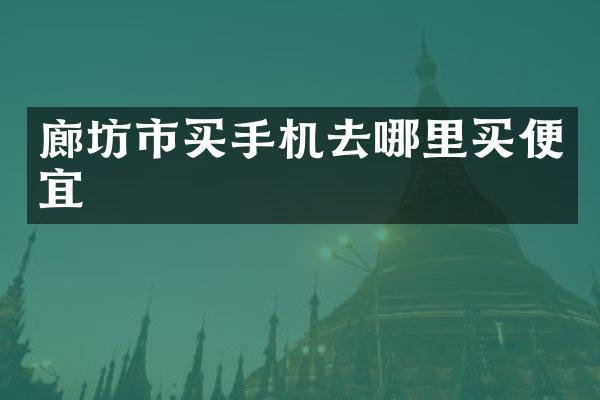 廊坊市买手机去哪里买便宜