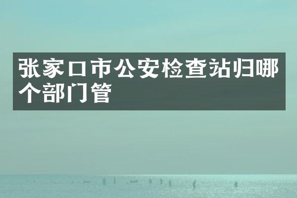张家口市公安检查站归哪个部门管