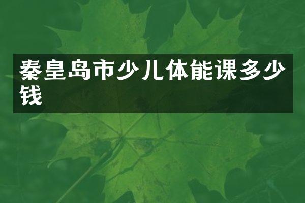 秦皇岛市少儿体能课多少钱
