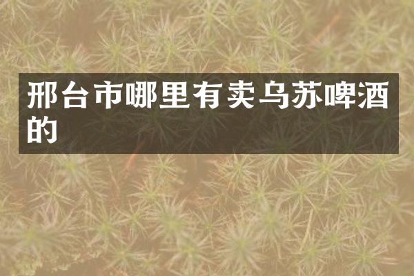邢台市哪里有卖乌苏啤酒的