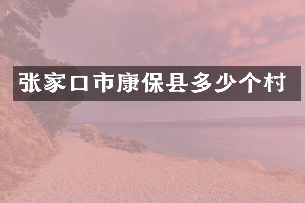 张家口市康保县多少个村