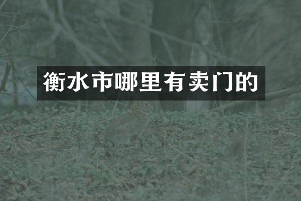 衡水市哪里有卖门的