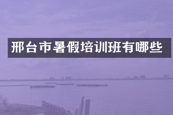 邢台市暑假培训班有哪些