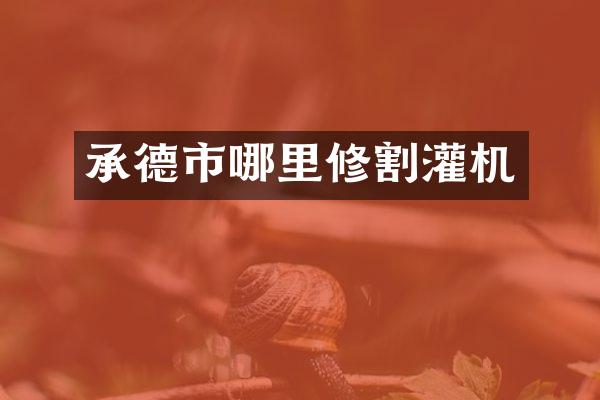 承德市哪里修割灌机