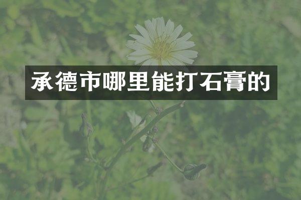 承德市哪里能打石膏的