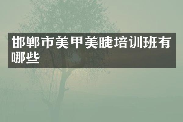 邯郸市美甲美睫培训班有哪些