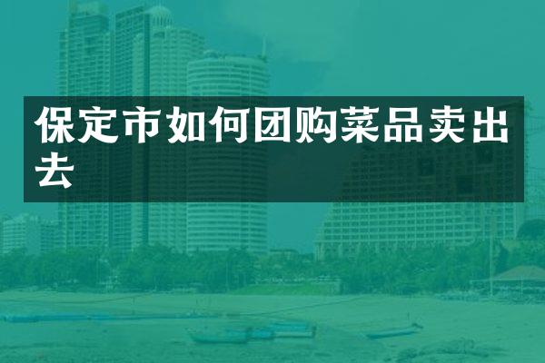 保定市如何团购菜品卖出去