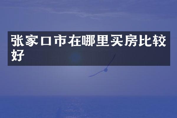 张家口市在哪里买房比较好