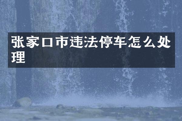 张家口市违法停车怎么处理