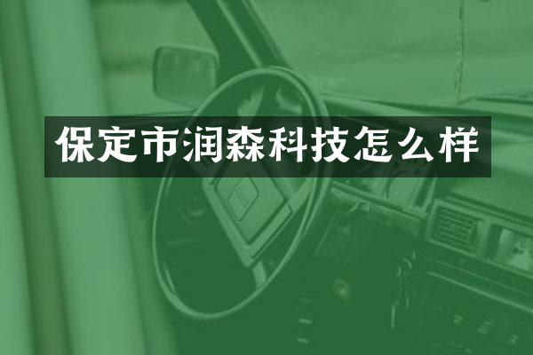 保定市润森科技怎么样