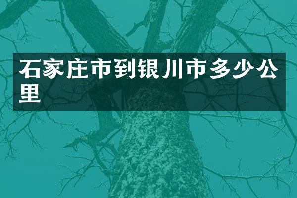 石家庄市到银川市多少公里