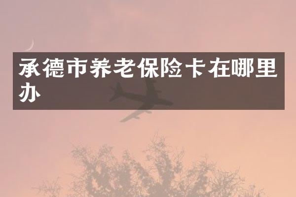 承德市养老保险卡在哪里办