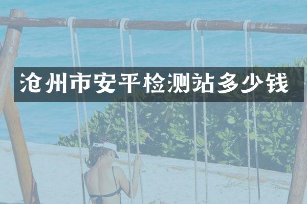 沧州市安平检测站多少钱