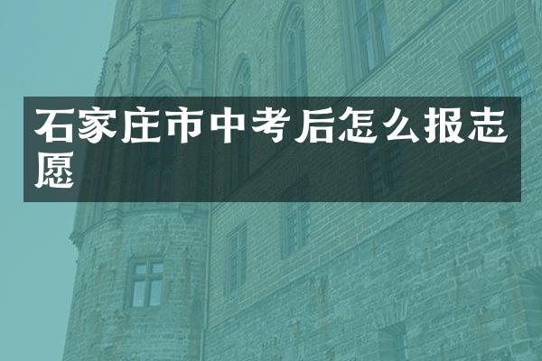 石家庄市中考后怎么报志愿