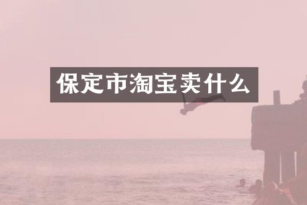 保定市淘宝卖什么