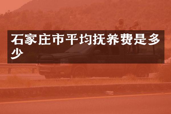 石家庄市平均抚养费是多少