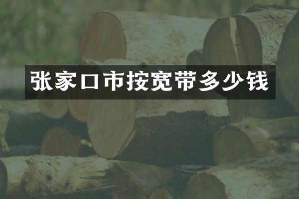 张家口市按宽带多少钱