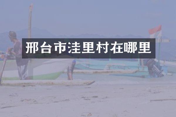 邢台市洼里村在哪里