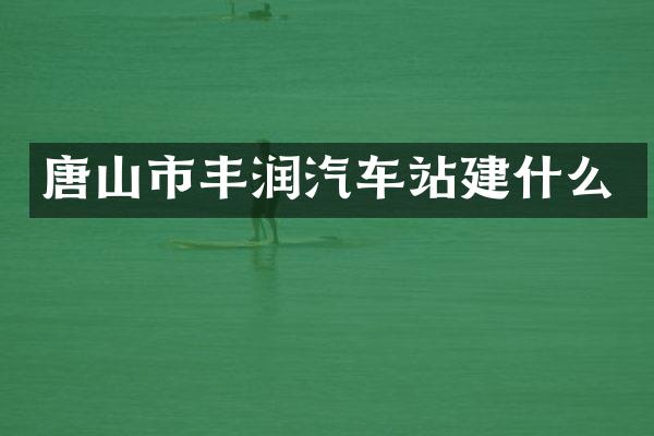 唐山市丰润汽车站建什么