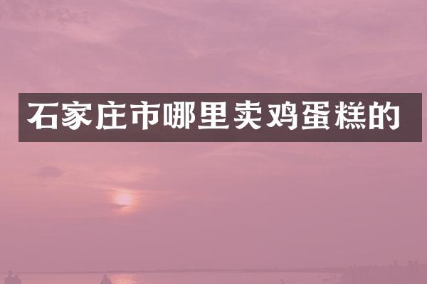 石家庄市哪里卖鸡蛋糕的