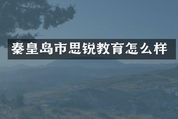 秦皇岛市思锐教育怎么样