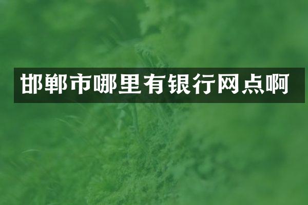 邯郸市哪里有银行网点啊