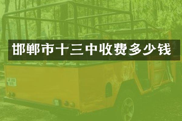 邯郸市十三中收费多少钱