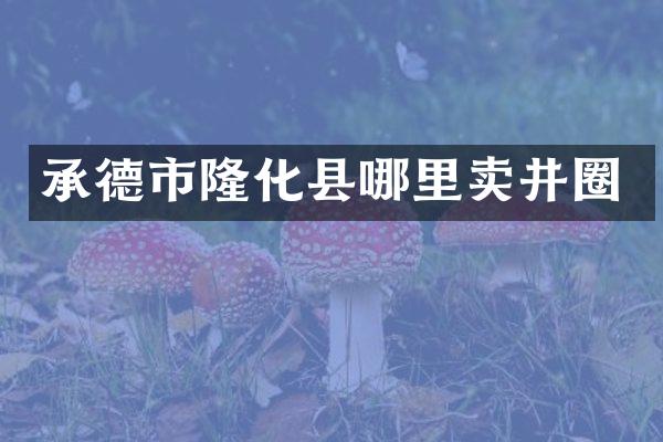 承德市隆化县哪里卖井圈