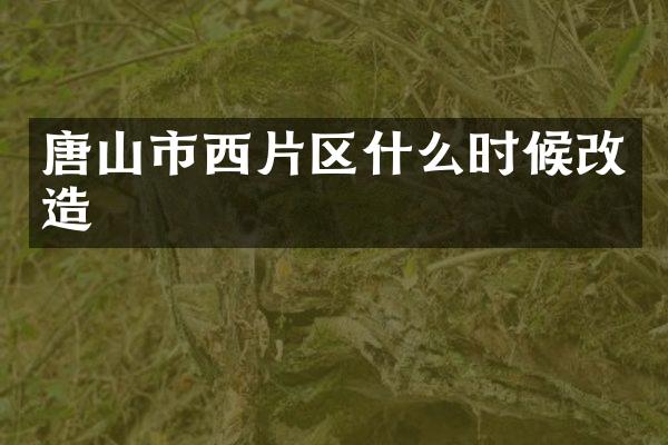 唐山市西片区什么时候改造