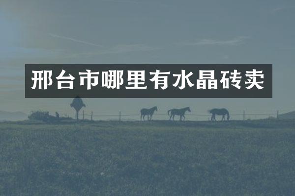 邢台市哪里有水晶砖卖