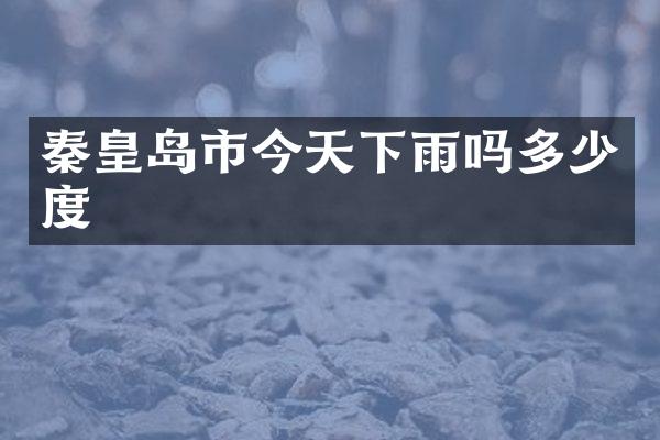 秦皇岛市今天下雨吗多少度