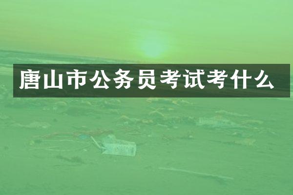 唐山市公务员考试考什么