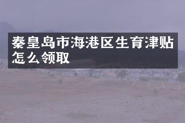 秦皇岛市海港区生育津贴怎么领取