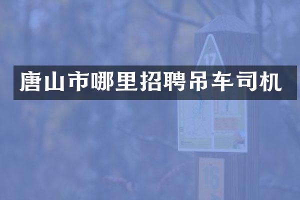唐山市哪里招聘吊车司机