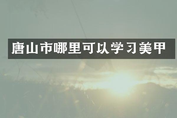 唐山市哪里可以学习美甲