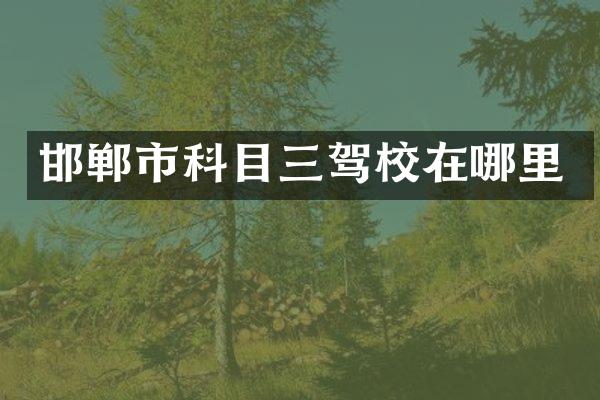 邯郸市科目三驾校在哪里
