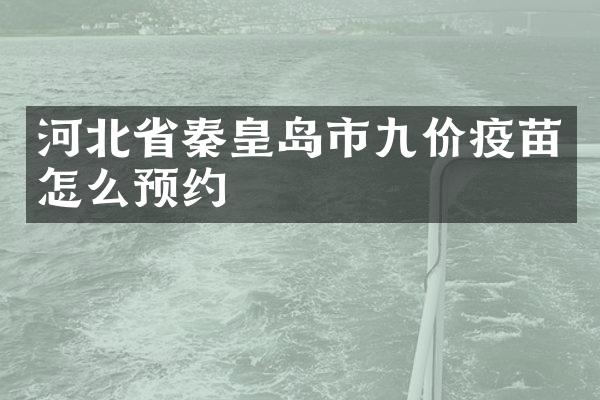 河北省秦皇岛市九价疫苗怎么预约